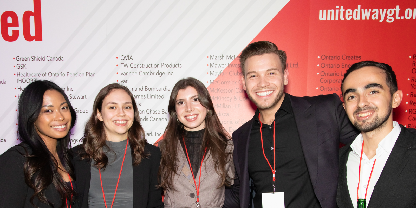 A group of people smiling while at United Way's Local Leader event